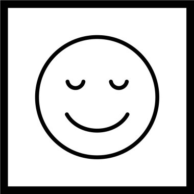 Gülümseme simgesi, vektör illüstrasyonu