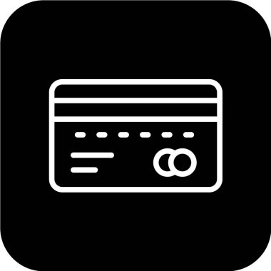 Kredi kartı ikonu. vektör illüstrasyonu
