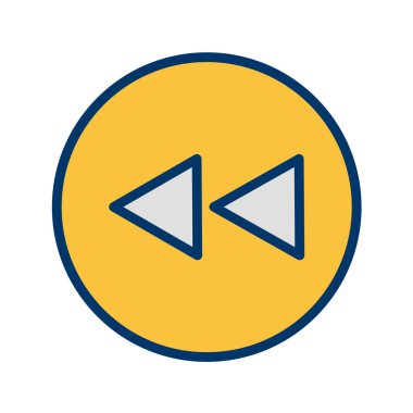 Multimedya düz simgesi beyaz arkaplanda izole edildi