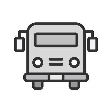 bus simgesi vektör illüstrasyonu