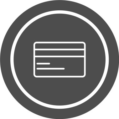 Kredi kartı simgesi, vektör illüstrasyonu