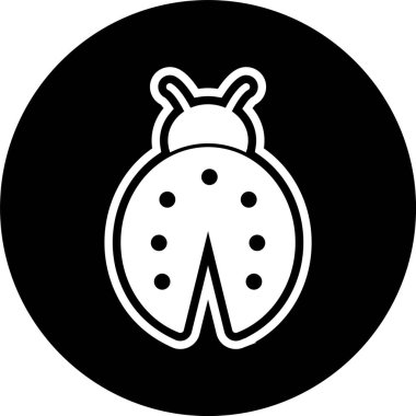 Moda Biçimli Bayan Böcek Simgesi İzole Arkaplan