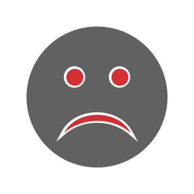 Moda Biçimli Üzgün Emoji Simgesi İzole Arkaplan