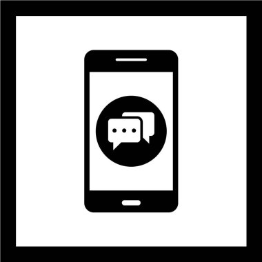 akıllı telefon ekran vektör çizimi, basit simge