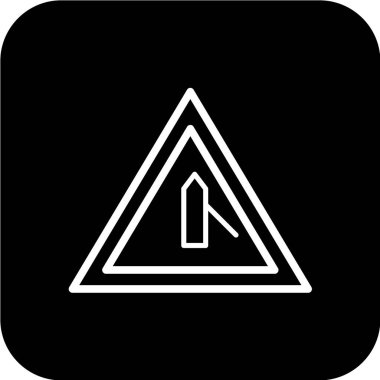 Yol simgesi, vektör illüstrasyonu