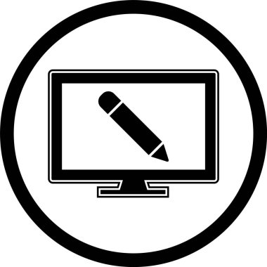 Çevrimiçi Eğitim Simgesi Eğilimli İzole Arkaplan      