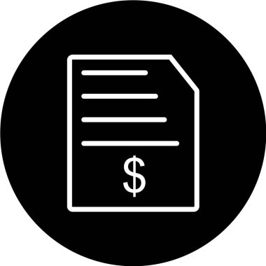 Dolar gagası vektör simgesi