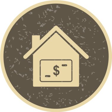 Modern siyah-beyaz ev simgesinin vektör çizimi