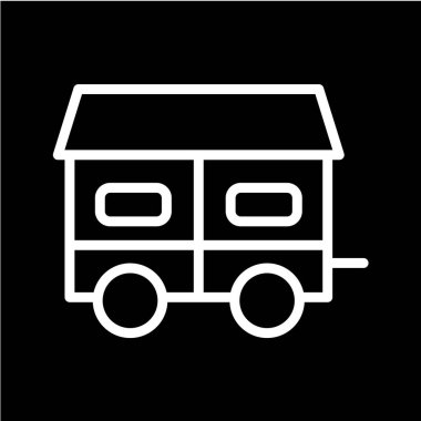 Basit araba simgesi, vektör illüstrasyonu