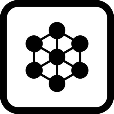 Moda biçimi izole edilmiş arkaplanda molekül simgesi      