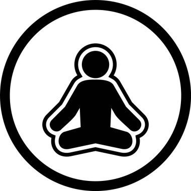 Moda Biçimli Yoga Simgesi İzole Arkaplan