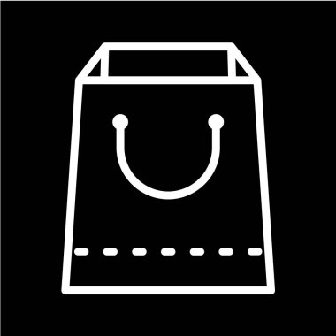 Alışveriş poşeti ikon vektör illüstrasyonu