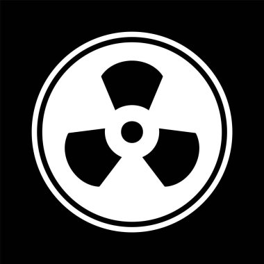 Moda Biçimli Radyasyon Simgesi İzole Arkaplan