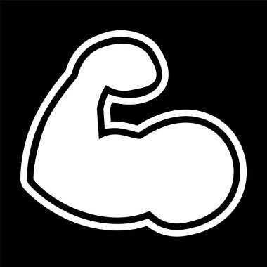 Vücut Geliştirme Simgesi Moda Biçiminde İzole Arkaplan