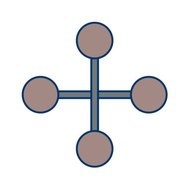 Molekül ağ yapı simgesi, vektör