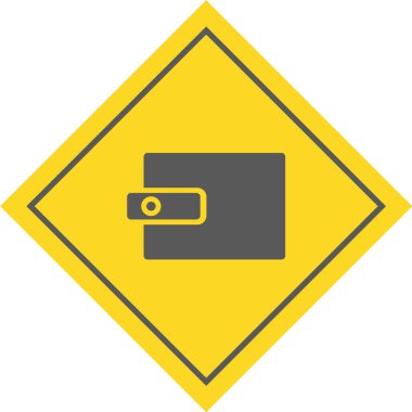 Sarı ve siyah bir ikonun vektör illüstrasyonu