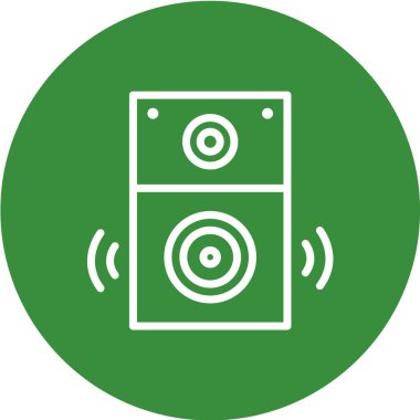 Multimedya düz simgesi beyaz arkaplanda izole edildi