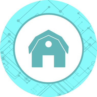 Moda Biçimli Ahır Simgesi İzole Arkaplan