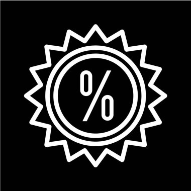 İndirim simgesi, vektör illüstrasyonu