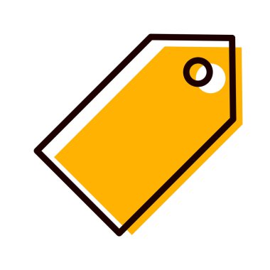 Moda Biçiminde Etiket Simgesi İzole Arkaplan