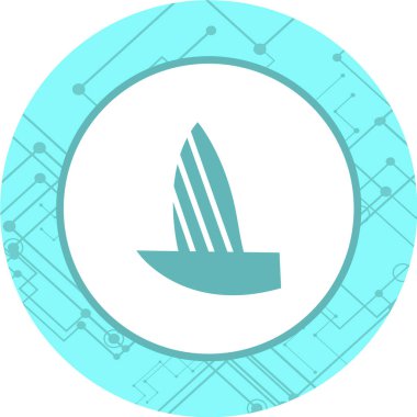 Sörf tahtası ile modern tasarımın vektör çizimi