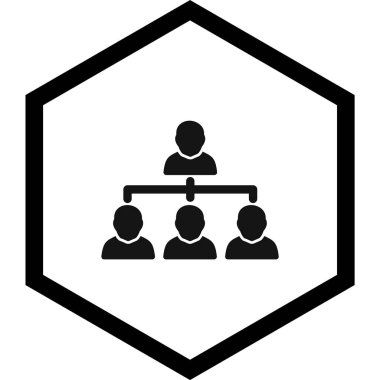 Moda Biçiminde Organizasyon Simgesi İzole Arkaplan