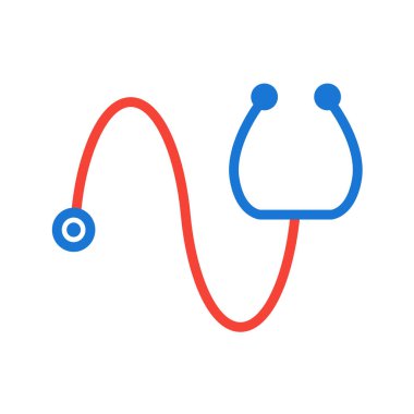 Steteskop ikonu. Sağlık hastanesi ve sağlık hizmeti teması. Yalnız tasarım. vektör illüstrasyonu