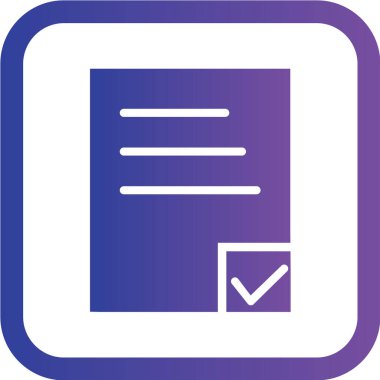 Bir belge simgesinin vektör illüstrasyonu