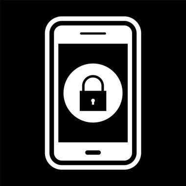 Mobil Uygulama Simgesini Moda Biçiminde İzole Edilmiş Arkaplanda Kilitle