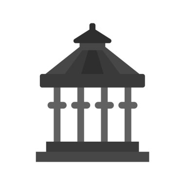 Moda Biçimli Veranda Simgesi İzole Arkaplan