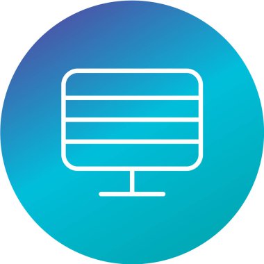 Multimedya düz simgesi beyaz arkaplanda izole edildi