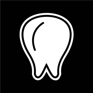 Diş vektörü illüstrasyonu, basit simge