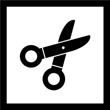 makas simgesinin vektör illüstrasyonu