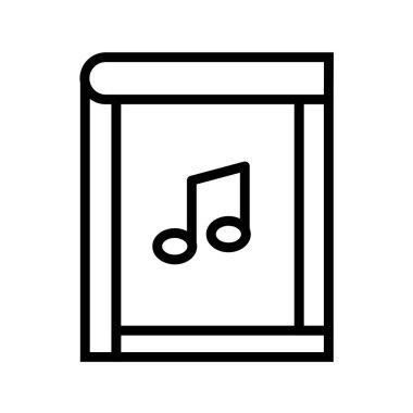 müzik nota simgesi, vektör illüstrasyonu