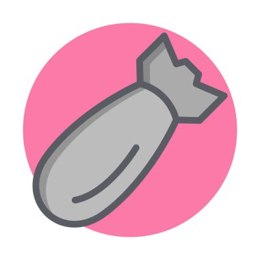 Moda Biçimli Bomba Simgesi İzole Arkaplan