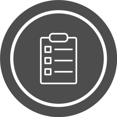 Kontrol listesi simgesi vektör illüstrasyonu