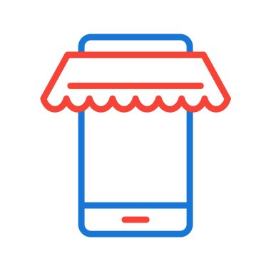 Çevrimiçi Alışveriş Simgesi Moda Biçimli İzole Arkaplan