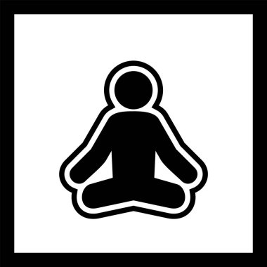 Moda Biçimli Yoga Simgesi İzole Arkaplan