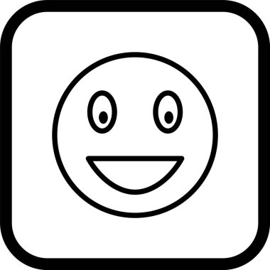Gülen Emoji Simgesi Moda Tarzı İzole Arkaplan