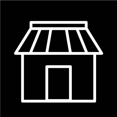 dükkan simgesi vektör illüstrasyonu