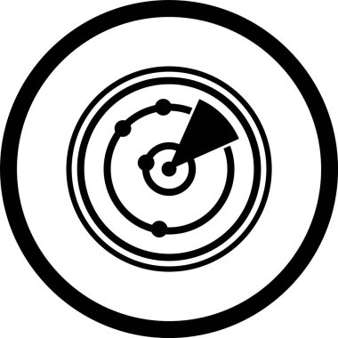 Radar Simgesi Moda Biçiminde İzole Arkaplan