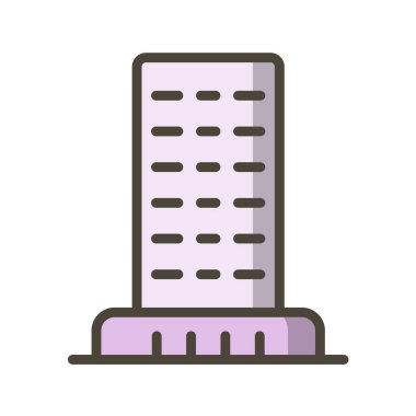 Modern yapı simgesinin vektör illüstrasyonu