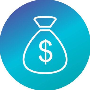 Dolar işareti simgesi. Amerikan para birimi sembolü. düz vektör illüstrasyonu