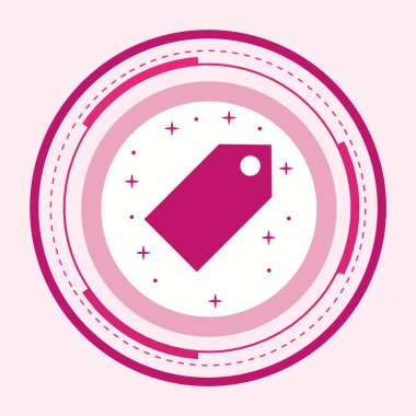 Moda Biçiminde Etiket Simgesi İzole Arka Gruplandırılmış