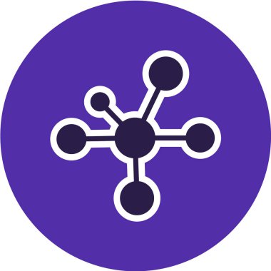 Molekül simgesi, vektör çizimi