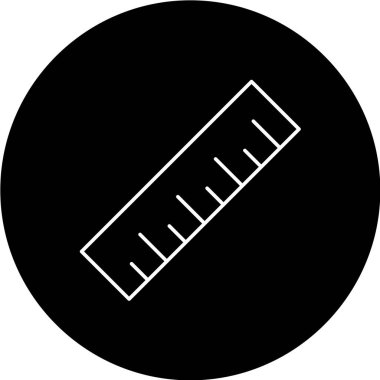 Cetvel simgesi. vektör illüstrasyonu