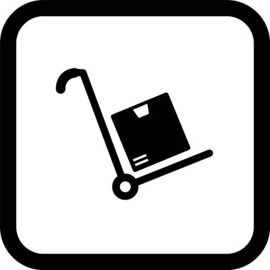  Moda Biçimli Trolley Simgesi İzole Arkaplan