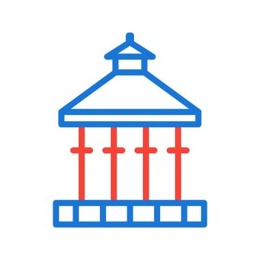 Moda Biçimli Veranda Simgesi İzole Arkaplan