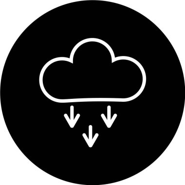 bulut simgesi, vektör illüstrasyonu