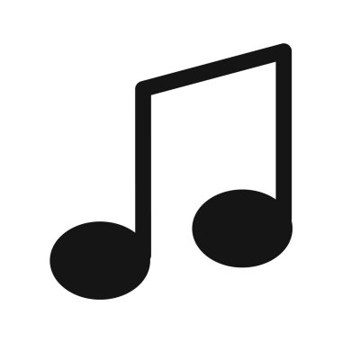 müzik nota simgesi, vektör illüstrasyonu